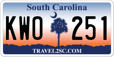 SC license plate KWO251