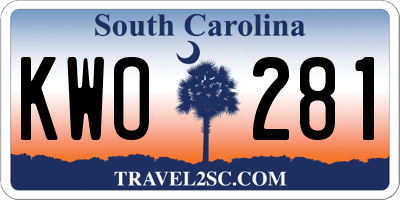 SC license plate KWO281