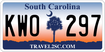 SC license plate KWO297