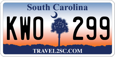 SC license plate KWO299