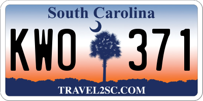 SC license plate KWO371