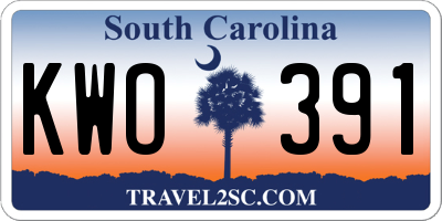 SC license plate KWO391