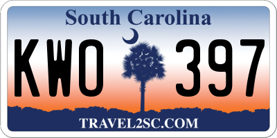 SC license plate KWO397