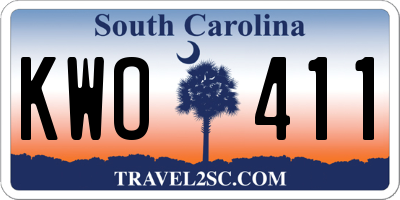 SC license plate KWO411