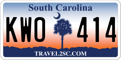 SC license plate KWO414