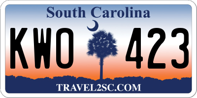 SC license plate KWO423