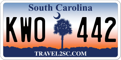 SC license plate KWO442