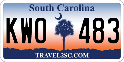 SC license plate KWO483
