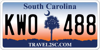 SC license plate KWO488