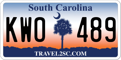 SC license plate KWO489
