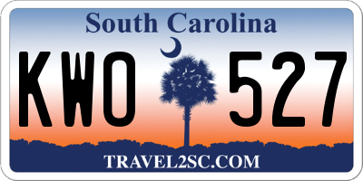 SC license plate KWO527