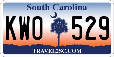 SC license plate KWO529