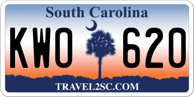 SC license plate KWO620