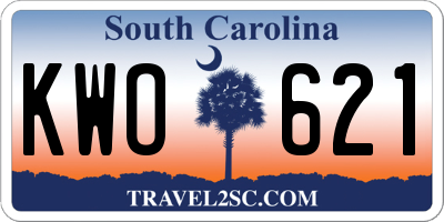 SC license plate KWO621