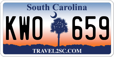 SC license plate KWO659
