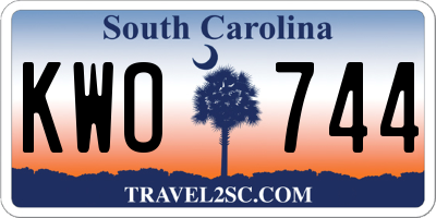 SC license plate KWO744