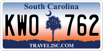 SC license plate KWO762