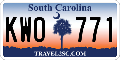 SC license plate KWO771