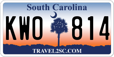 SC license plate KWO814