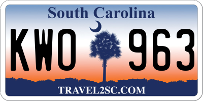 SC license plate KWO963