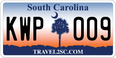 SC license plate KWP009