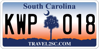 SC license plate KWP018