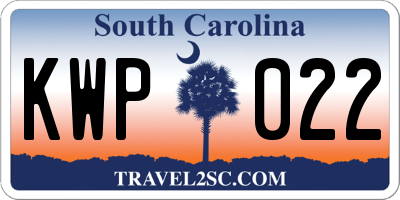 SC license plate KWP022