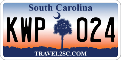 SC license plate KWP024