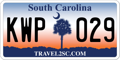 SC license plate KWP029
