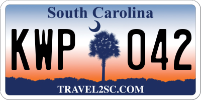 SC license plate KWP042