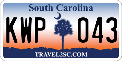 SC license plate KWP043