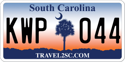 SC license plate KWP044