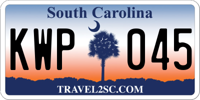 SC license plate KWP045