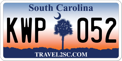 SC license plate KWP052