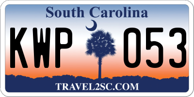 SC license plate KWP053