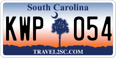 SC license plate KWP054