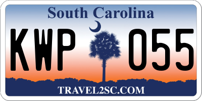 SC license plate KWP055
