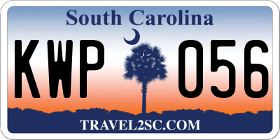 SC license plate KWP056