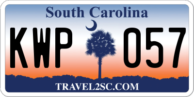 SC license plate KWP057