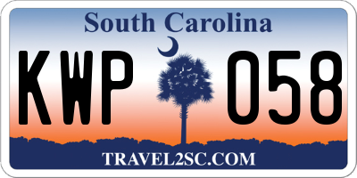 SC license plate KWP058