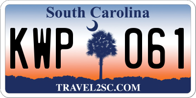 SC license plate KWP061