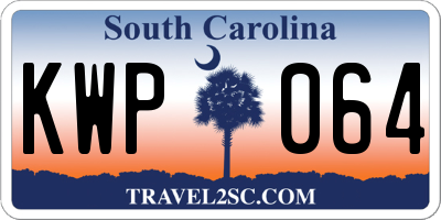 SC license plate KWP064