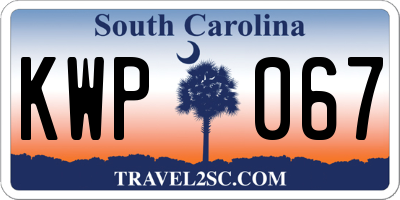 SC license plate KWP067