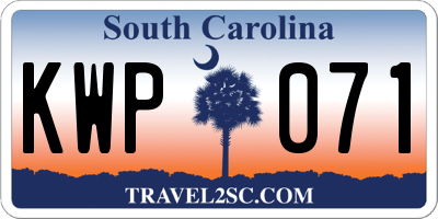 SC license plate KWP071