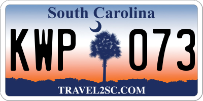 SC license plate KWP073