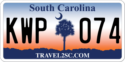 SC license plate KWP074