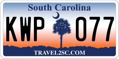 SC license plate KWP077