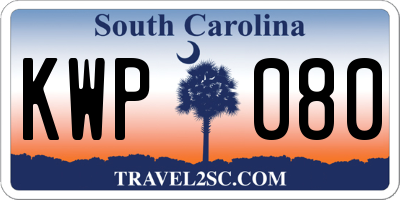 SC license plate KWP080