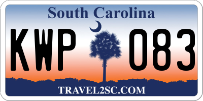 SC license plate KWP083