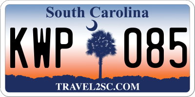 SC license plate KWP085